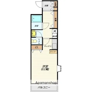 エトワール東青田【401号室】の間取り