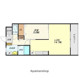 エクサーブ東原【302号室】の間取り