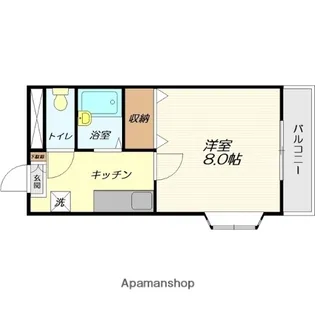 RESIDENCEーABE【205号室】の間取り