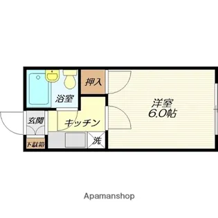 レディースクラウン【102号室】の間取り
