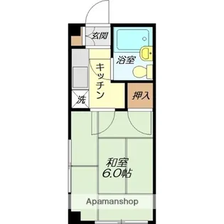 レディースクラウン【103号室】の間取り