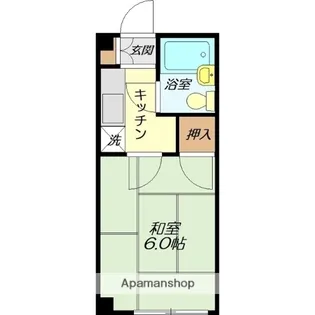 レディースクラウン【305号室】の間取り