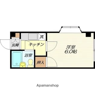 レディースクラウン【301号室】の間取り