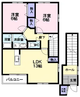 ラフィネ・ドミール【2階】の間取り
