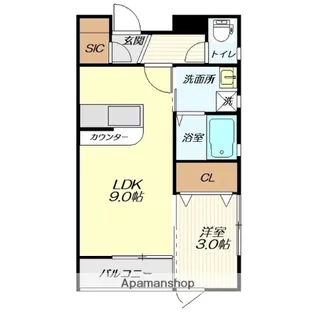 山形県山形市東青田5丁目【アパート】の間取り
