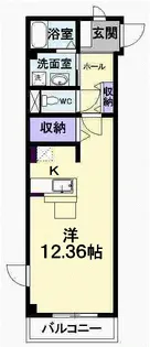 パラディーゾ春日町【1階】の間取り