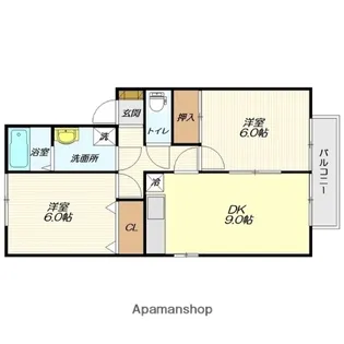 山形県山形市桜田西4丁目【アパート】の間取り