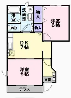カーサ オリエント【1階】の間取り