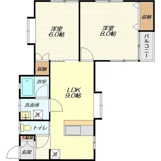 コスモハイツ参番館【203号室】の間取り