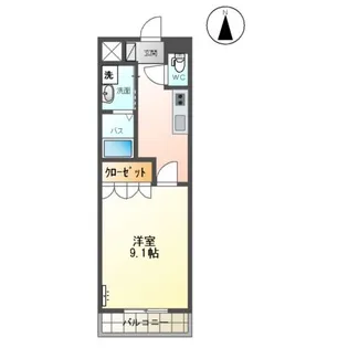 SAKURA COOP 宝(サクラコーポ宝)【1階】の間取り