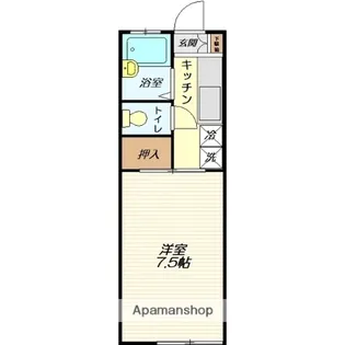 さくらハイツB棟 (片谷地)【8号室】の間取り
