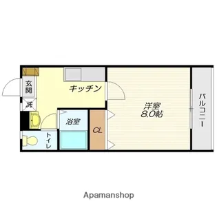 エヴァーグリーン【108号室】の間取り