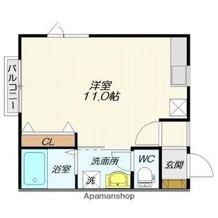 キャンベラ12 A棟【203号室】の間取り