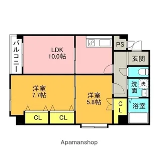 フローラONE【401号室】の間取り