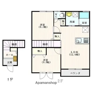 アヴェンシス【2B号室】の間取り