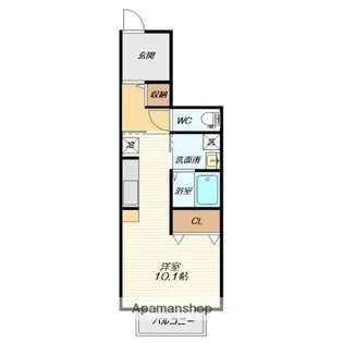 ルシエルガーデン【105号室】の間取り