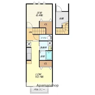 ルシエルガーデン【202号室】の間取り