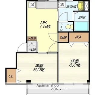 ピュアタウンB【116号室】の間取り