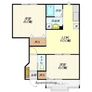 コーネリアスS【102号室】の間取り