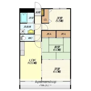 3LDKの間取り画像