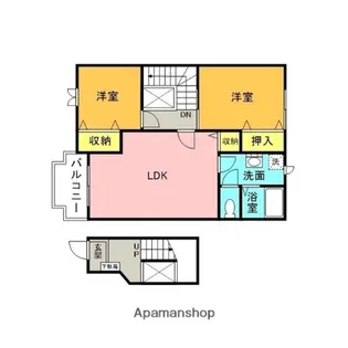 パークシャトーA棟【202号室】の間取り