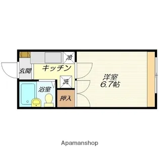 コーポ前田Ⅰ【203号室】の間取り