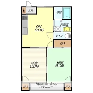 テニメントハウスB棟【223号室】の間取り