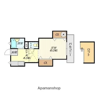 ボストンハウスⅡ【222号室】の間取り