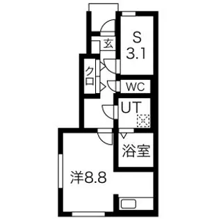 LA FONTE(ラ・フォンテ)【107号室】の間取り
