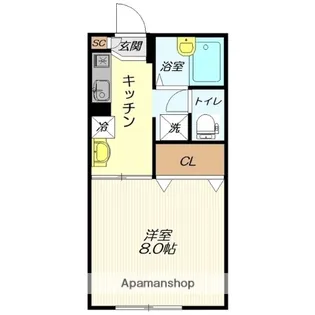 アークビレッジC棟【101号室】の間取り
