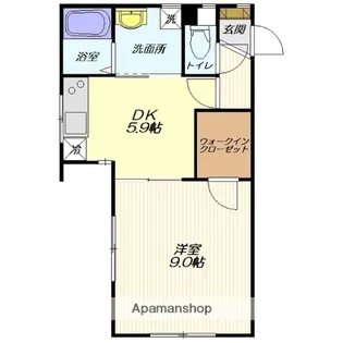 クレスト青柳【1階】の間取り