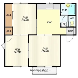 ハピネス(柏木町)【201号室】の間取り