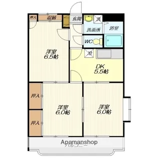 アールティマンション高屋【103号室】の間取り