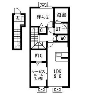レジデンスⅡ【2階】の間取り