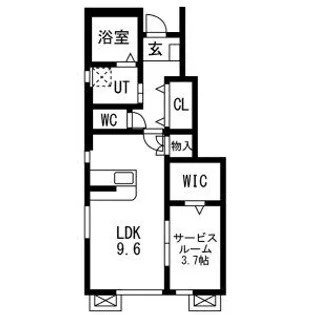 レジデンスⅡ【1階】の間取り