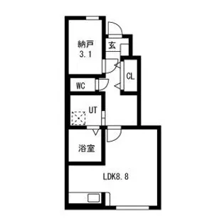 NJ HOUSE 花楯【108号室】の間取り