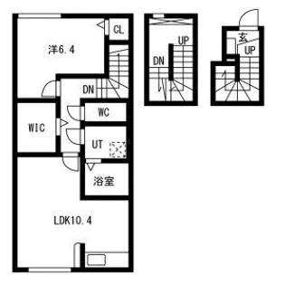 プチ ボヌール【3階】の間取り