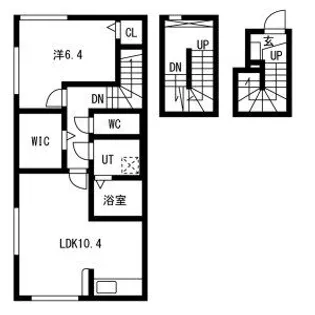 プチ ボヌール【3階】の間取り