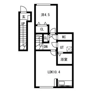 プチ ボヌール【2階】の間取り