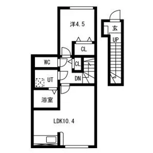 プチ ボヌール【2階】の間取り