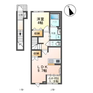 仮称)山形市双月町1丁目アパート【207号室】の間取り