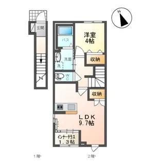 仮称)山形市双月町1丁目アパート【201号室】の間取り