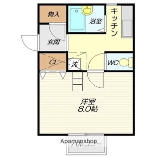 マルベリーハウスA【203号室】の間取り