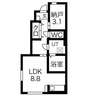 1Rの間取り画像