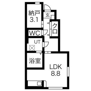 1Rの間取り画像