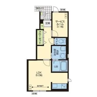 1Kの間取り画像