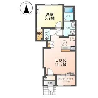 仮称)上山市長清水1丁目アパート【105号室】の間取り
