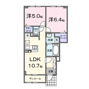 メゾンシャルール【1階】の間取り
