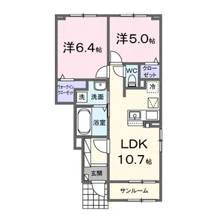 メゾンシャルール【1階】の間取り