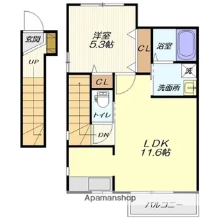 シャーメゾン徠夢【202号室】の間取り
